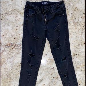 Black ripped jeans. Empyre brand